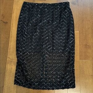 J. Crew Collection Black Midi Skirt